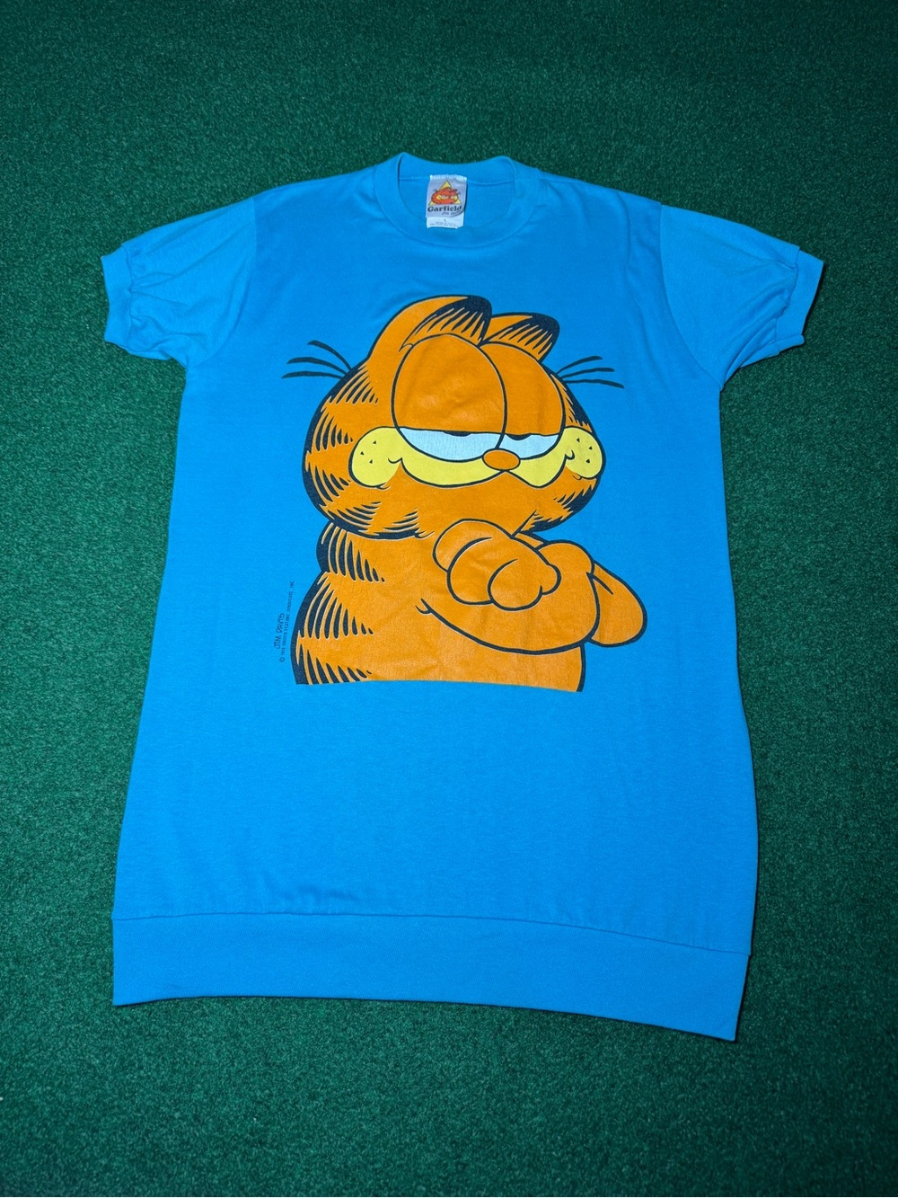 Garfield Vintage T Shirt Jim Davis Cat Large Short Sleeve Shirt Large 20x32